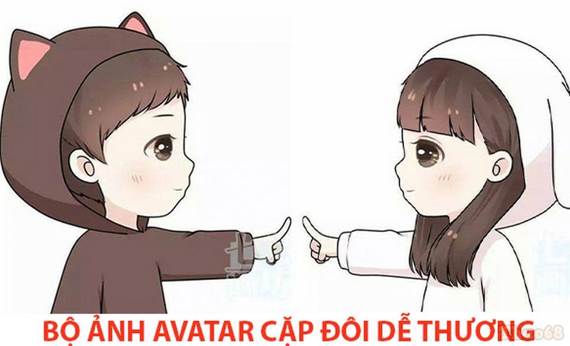 Avatar đôi BFF AVT BFF Cute Chibi Anime dễ thương cho nam nữ