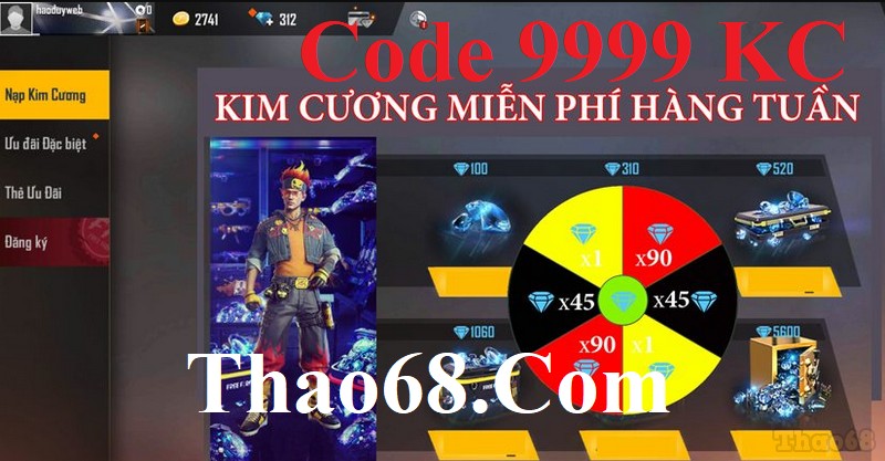 Code 9999 kim cương Free Fire