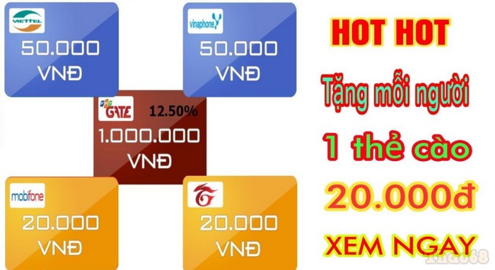 Thẻ điện thoại miễn phí hôm nay Tặng Mã Thẻ Card Cào 50k 100k 200k 500k